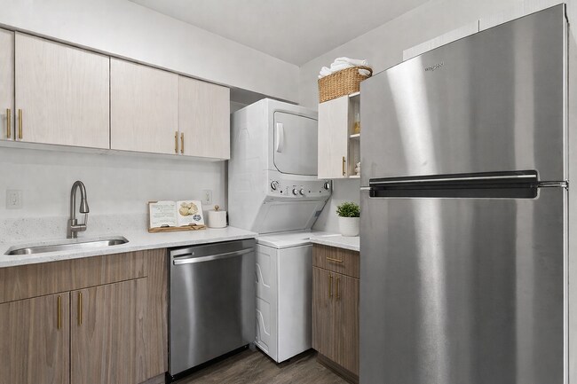 Modern kitchen and laundry combo