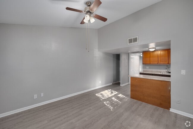 1BR, 1BA - 560SF - Living Room 2nd Angle - Woodside Villas