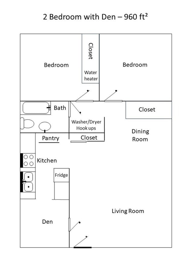 Two bedroom with den! Washer/Dryer in unit! - Two bedroom with den! Washer/Dryer in unit! Apartment Unit F315