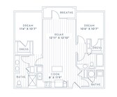 B1R floor plan Presley Uptown
