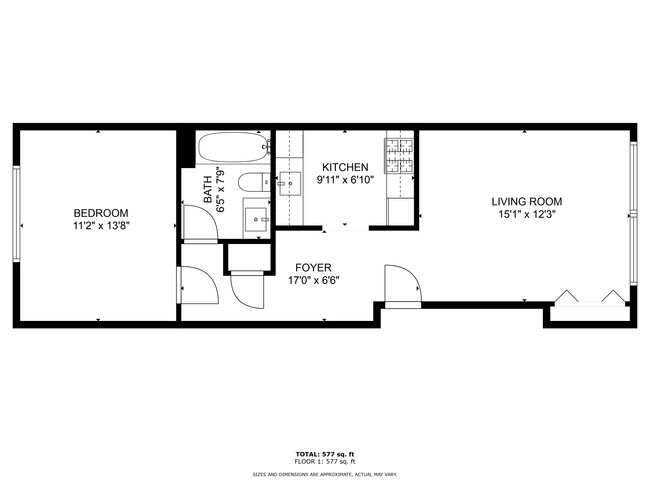 Typical floor plan - The Niche at Roman Gardens Apartments