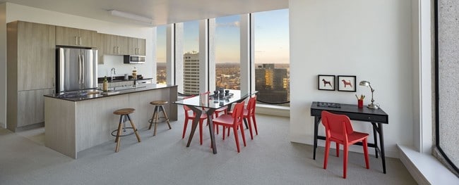 Living Room Area With Outside View - 777 Main Apartments