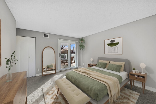 2BR x 2BA with Mountain View Floorplan - Bedroom