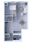 Stonecliffe 1BD 1Bath 795sqft
