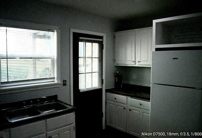 View of kitchen and backdoor of unit. - 77 Fox St