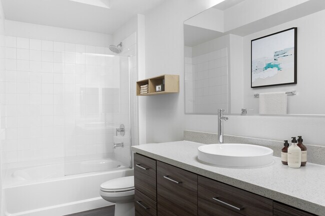 Bright and thoughtfully-designed bathrooms made for daily ease.