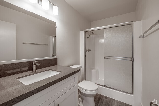 2BR, 2BA - 1,225SF - Primary Bathroom - PV Victoria Apartments