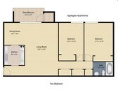 2 habitaciones/1 baño
