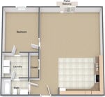 1BR, 1BA (B)