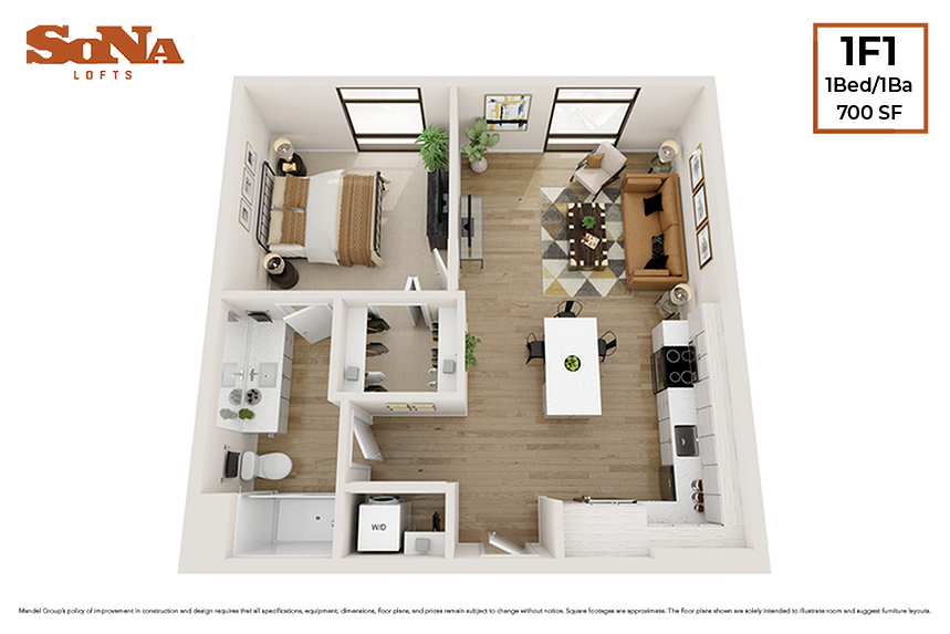 1 Bedroom - 1F1