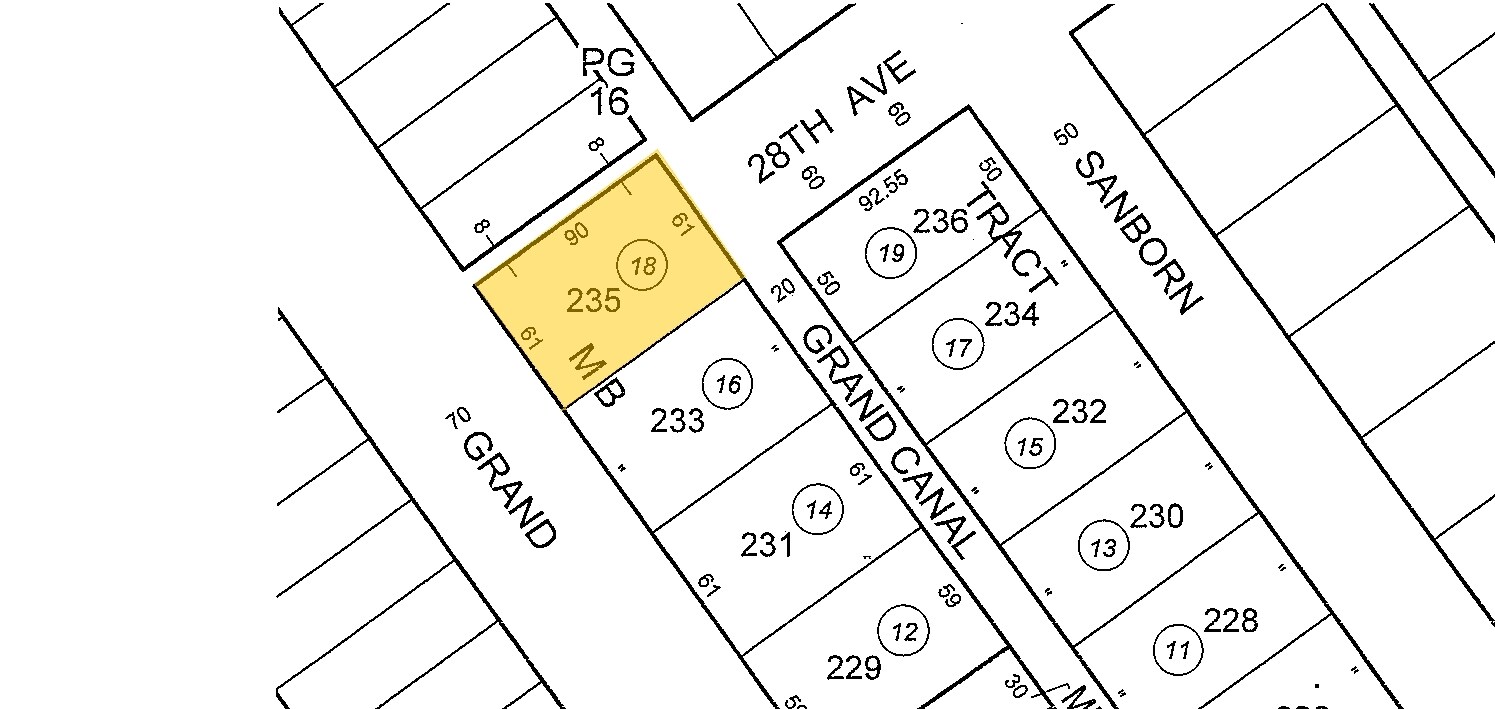 Plat Map - 2722-2726 1/2 Grand Canal Apartments