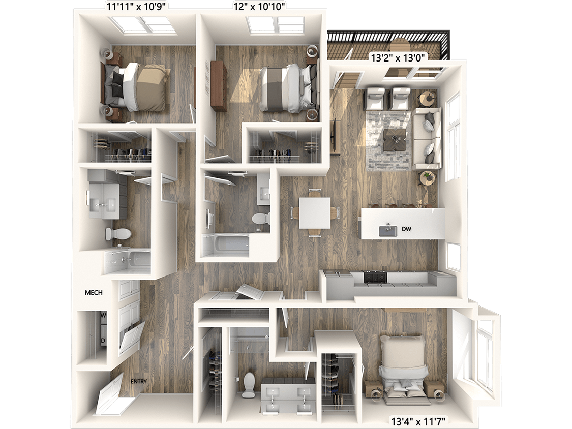 Floor Plan - C3-1549sf