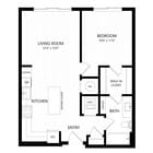 A1 -1x1 floor plan Vista Fairfax Corner