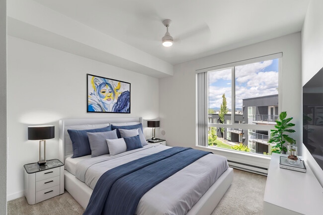 1BR, 1BA - 774SF - Bedroom - Green Door Flats