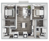 B1 floor plan 850 Living