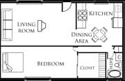 1BR/1BA