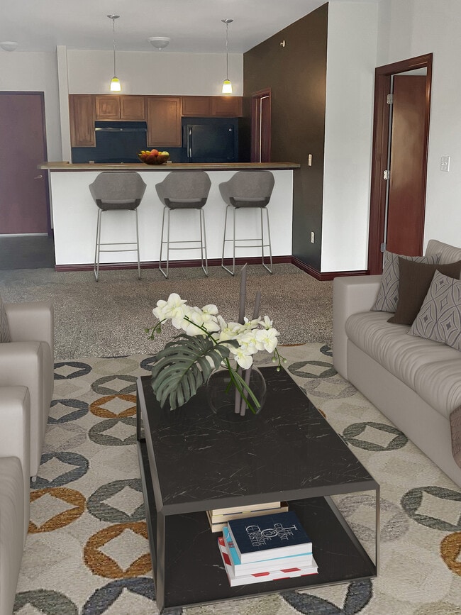 Sala de estar/cocina - Riverview Place