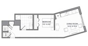 Un dormitorio, un baño (590 pies cuadrados)