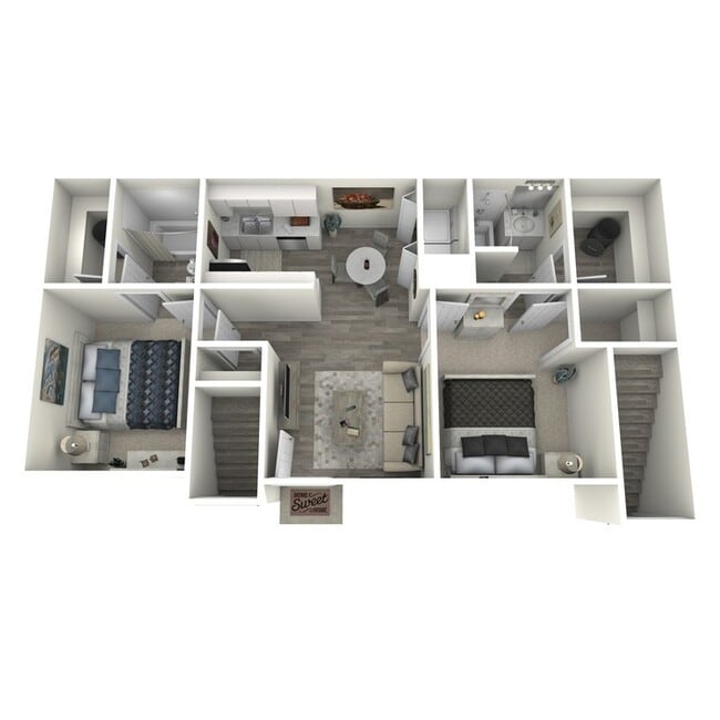 2 bdrm 2 bath Flat