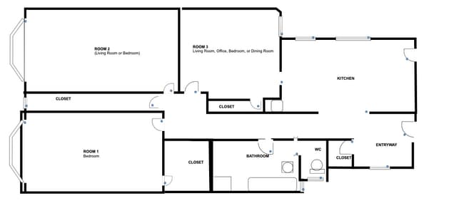 flexible floorplan - 1267 Chestnut St Unit 2