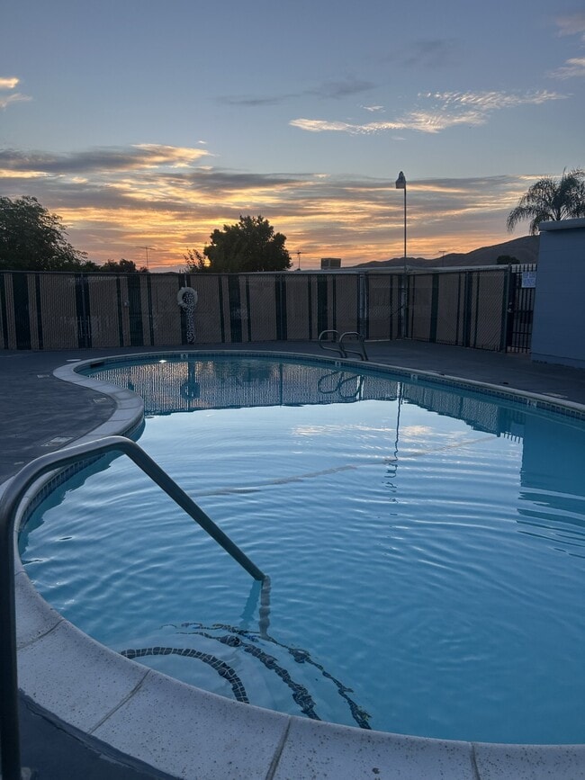 Pool sunset