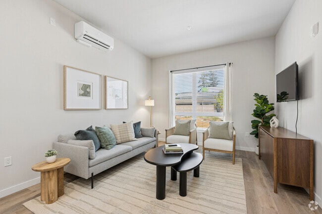 Model D 2BR, 1BA - 860SF - Living Room