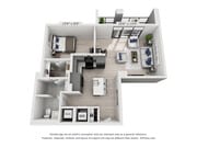 One Bedroom One Bath Penthouse (781 SF)
