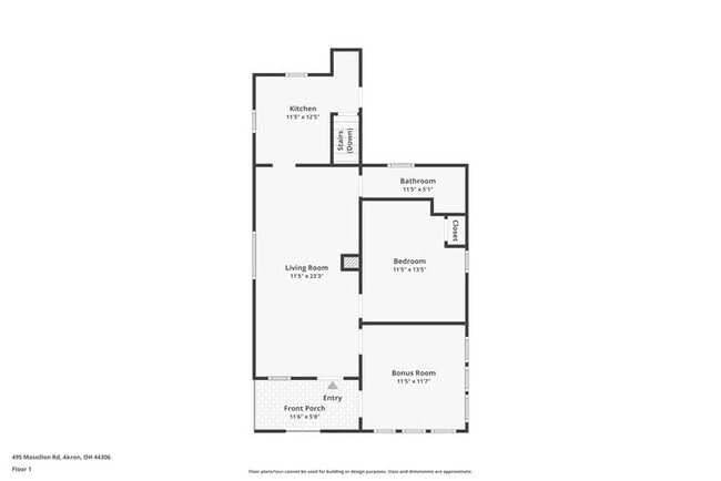 Photo - Cozy 1-Bedroom, 1-Bath Home in Akron, OH