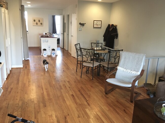 View from Living Room into the Kitchen - 2104 South St Apartments Unit 4