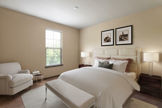 Experience the tranquility of this elegantly designed bedroom, perfect for relaxation.