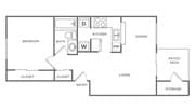 One Bedroom One Bath | 692 sq. ft.