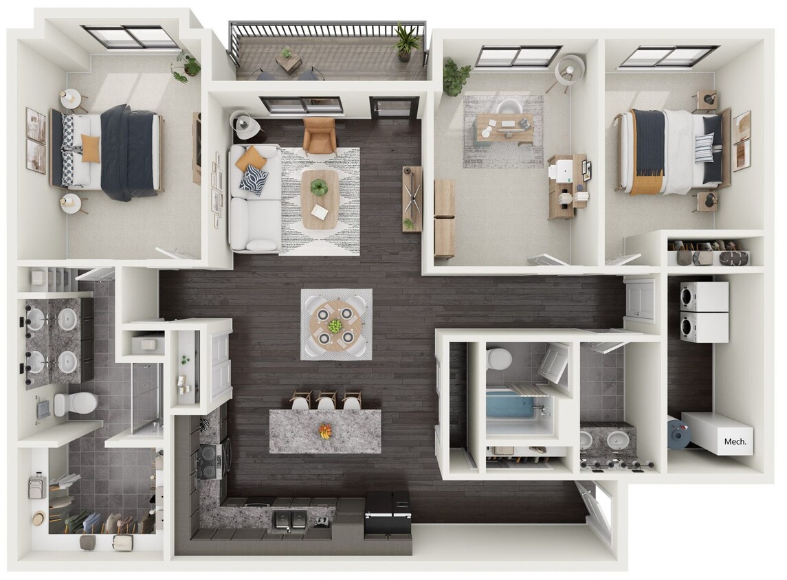 Floor Plan - Willow - Stacked Flat