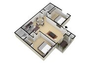2 Bedroom 2 Bath - No Washer/Dryer