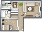 Napa 1B/1B Floor Plan