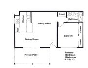 1 habitación/1 baño