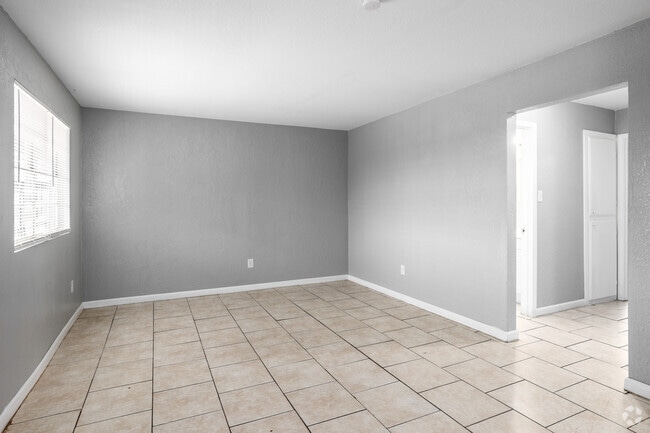 2BR, 1BA - 800SF - Living Room - Lawton Courtyard Apartments