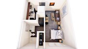 Top floor studio apartment