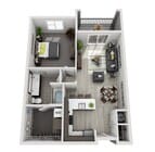 B6 (1BR) floor plan Brookside 51
