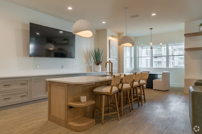 Clubhouse Kitchen - The Rosemary Apartments
