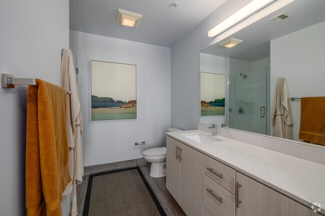 2BR, 2BA - 806SF - Bathroom