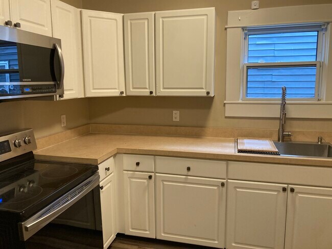 Kitchen cabinets with roll out shelving - 1417 N Hamilton Ave