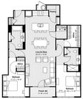 Elegant 2 BR + Balcony, Gas Cooking