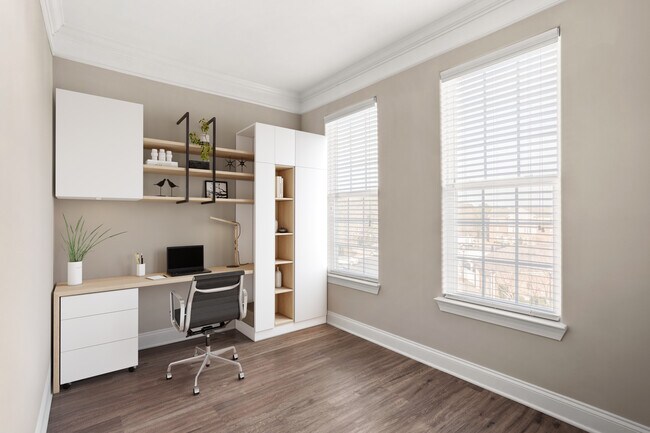 Select homes have a den sapce built for an office