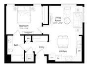 Unit B floor plan The Grove at Woodlake