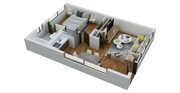 1 Bedroom - Middle Unit