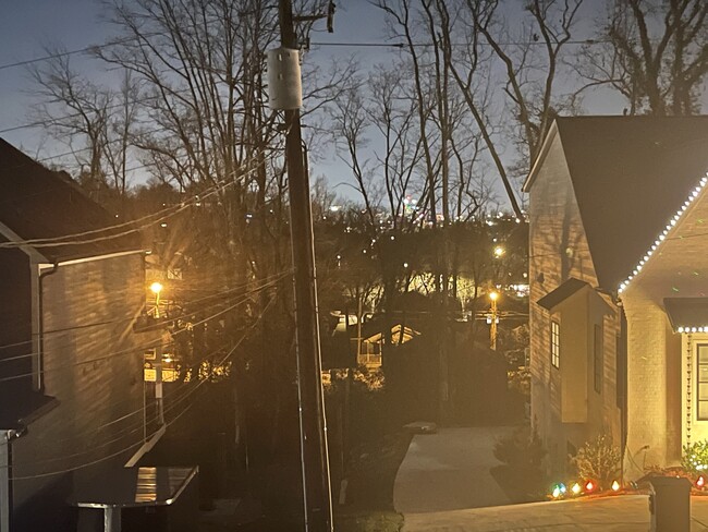 Evening view from front door - 3 Matlock St Apartments