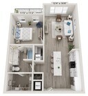 A3 - 1 bed 1 bath - 758 sq. ft.