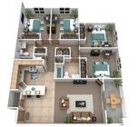 D1: 4 Bed 2 Bath