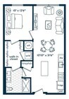 One Bedroom One Bath (715 SF)