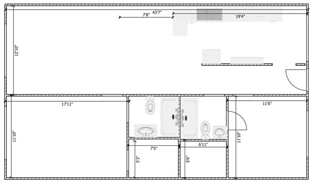 Floor Plan with Measurements - 2310 Elm Ct